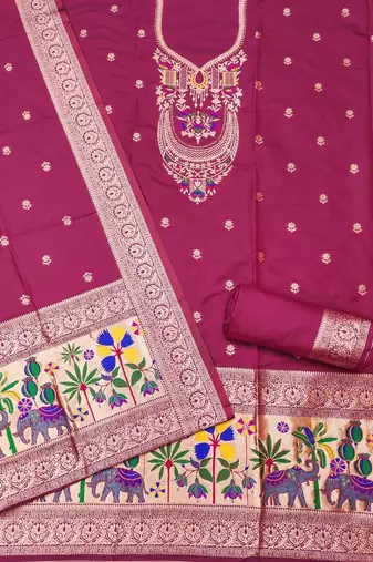 Pure Silk Unstitched Dress Material