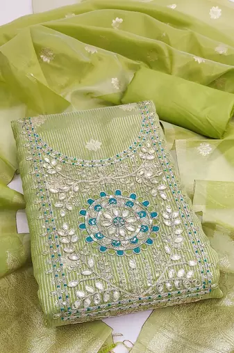 Embroidered Unstitched Dress Material