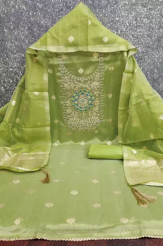 Embroidered Unstitched Dress Material