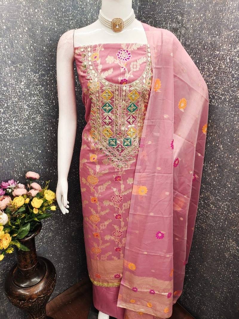 Semi-Stitched Dress Material