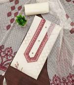 Checked Pure Cotton Unstitched Dress Material