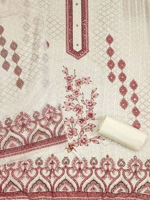 Checked Pure Cotton Unstitched Dress Material 3