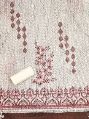 Checked Pure Cotton Unstitched Dress Material 4