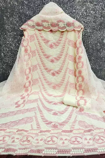 Embroidered Unstitched Dress Material