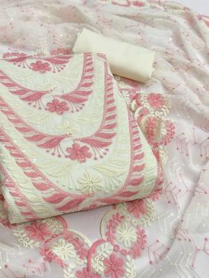 Embroidered Unstitched Dress Material 2