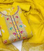 Embroidered Unstitched Dress Material