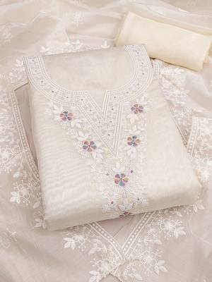 Embroidered Unstitched Dress Material 1