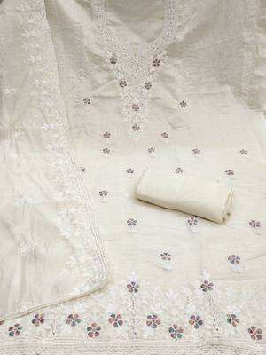 Embroidered Unstitched Dress Material 2