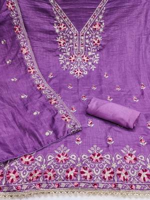 Embroidered Unstitched Dress Material 2