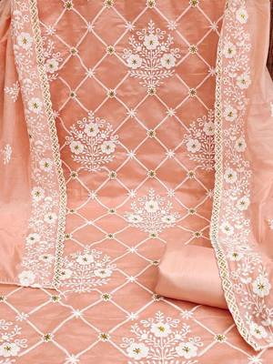 Embroidered Semi-Stitched Dress Material 2