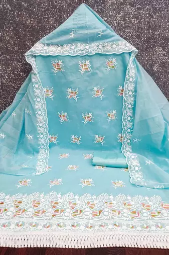 Embroidered Unstitched Dress Material