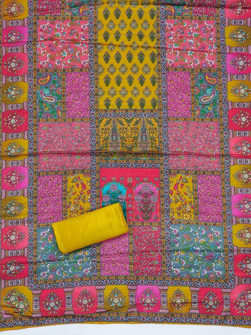 Printed Unstitched Dress Material