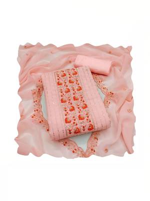 Embroidered Unstitched Dress Material 1