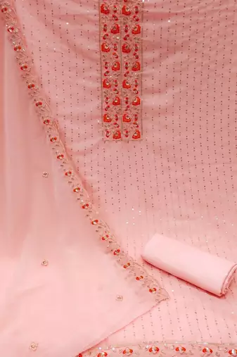 Embroidered Unstitched Dress Material