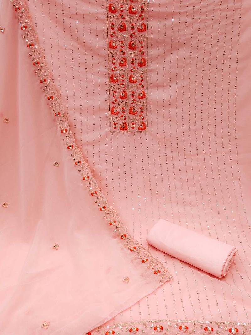 Embroidered Unstitched Dress Material