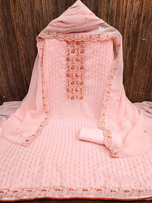 Embroidered Unstitched Dress Material 4