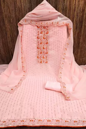 Embroidered Unstitched Dress Material