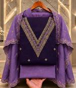 Embellished Unstitched Dress Material