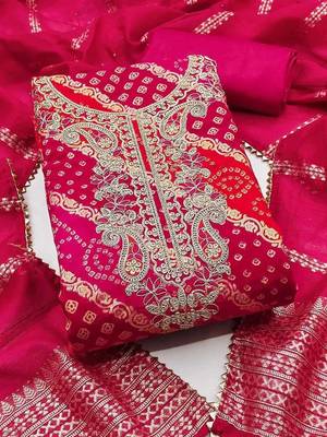Embroidered Semi-Stitched Dress Material 1