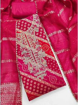 Embroidered Semi-Stitched Dress Material 3