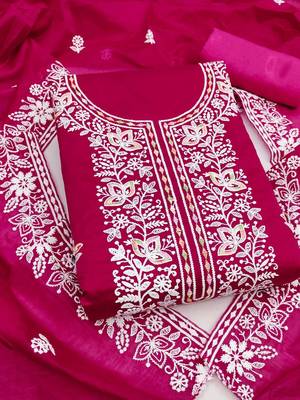 Embroidered Pure Cotton Unstitched Dress Material 2