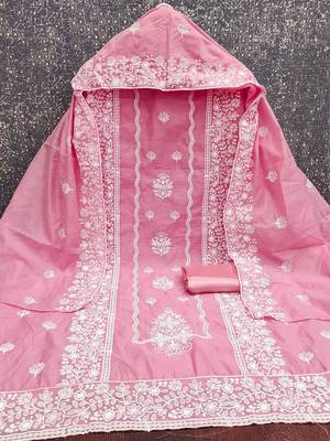 Embroidered Pure Cotton Unstitched Dress Material 3