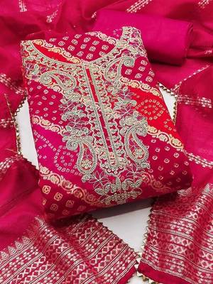 Embroidered Unstitched Dress Material 1