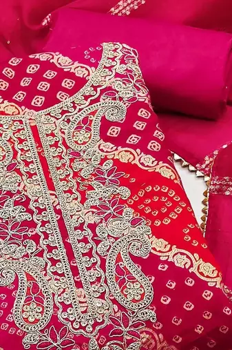 Embroidered Unstitched Dress Material