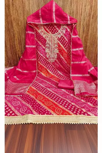 Embroidered Unstitched Dress Material