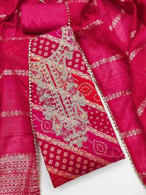 Embroidered Unstitched Dress Material 4