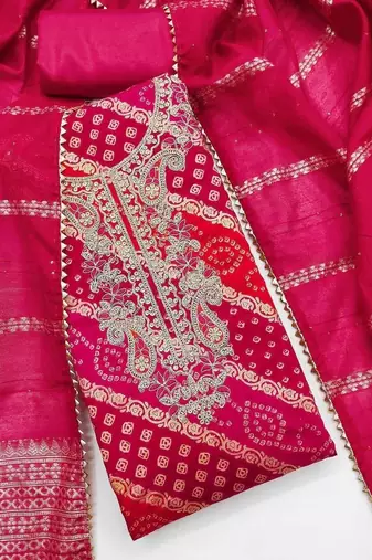Embroidered Unstitched Dress Material
