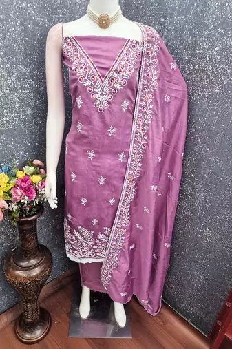 Embroidered Unstitched Dress Material
