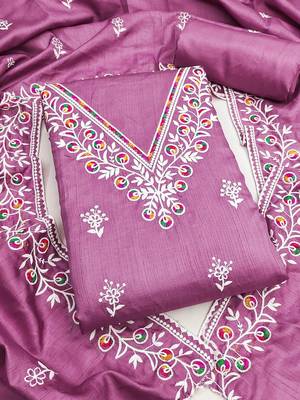 Embroidered Unstitched Dress Material 4