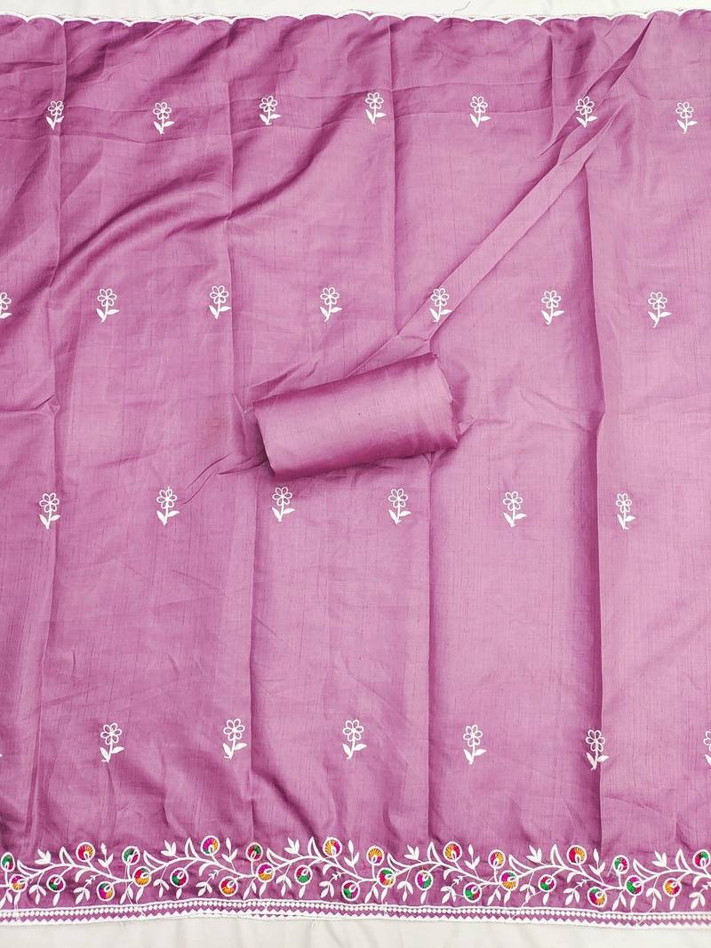 Embroidered Unstitched Dress Material
