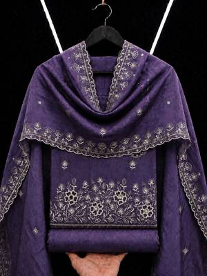 Embellished Unstitched Dress Material 4