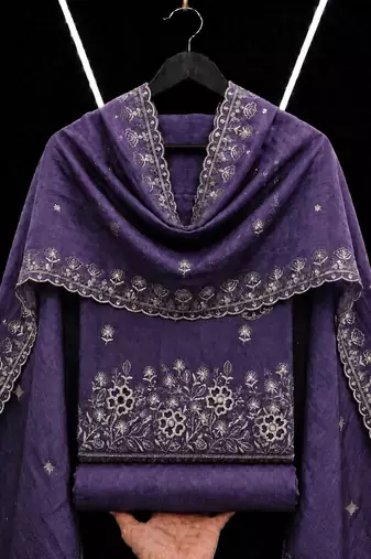 Embellished Unstitched Dress Material
