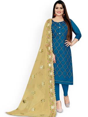 Embroidered Unstitched Dress Material 1