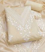 Embroidered Pure Cotton Semi-Stitched Dress Material
