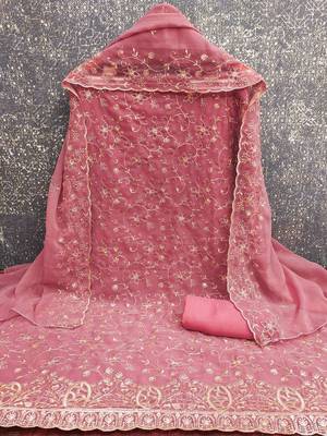 Embroidered Semi-Stitched Dress Material 2