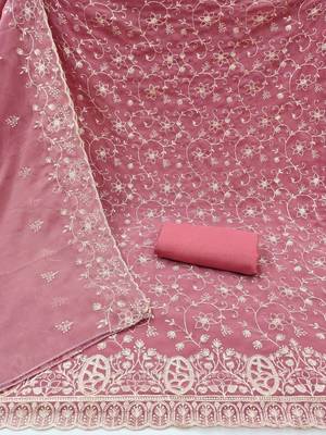 Embroidered Semi-Stitched Dress Material 3
