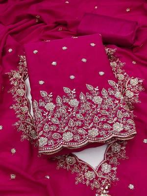 Embellished Unstitched Dress Material 3