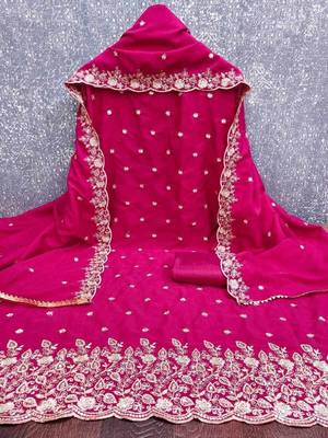 Embellished Unstitched Dress Material 5