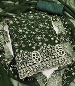 Embroidered Semi-Stitched Dress Material