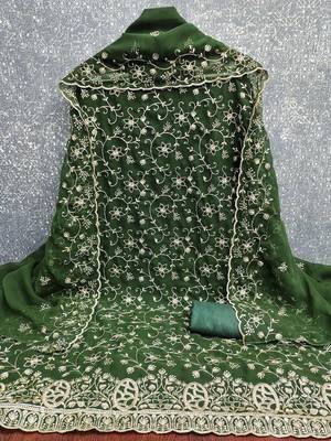 Embroidered Semi-Stitched Dress Material 2