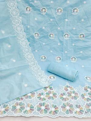 Embroidered Semi-Stitched Dress Material 2