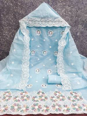 Embroidered Semi-Stitched Dress Material 3