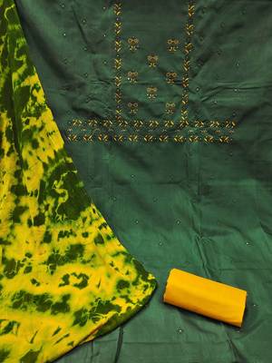 Floral Embroidered Sequinned Unstitched Dress Material 3