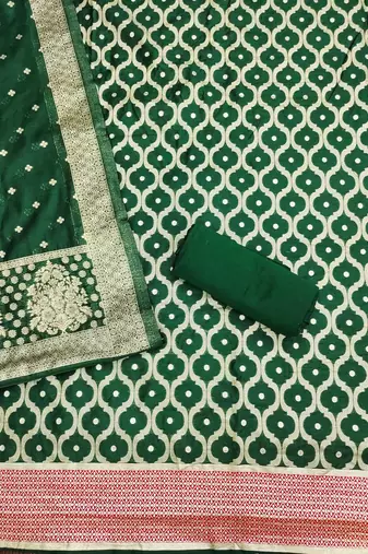 Pure Cotton Semi-Stitched Dress Material