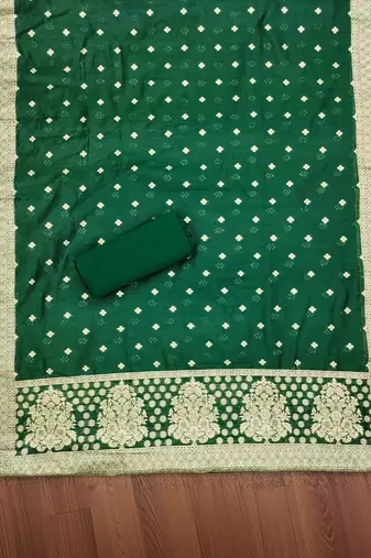 Pure Cotton Semi-Stitched Dress Material