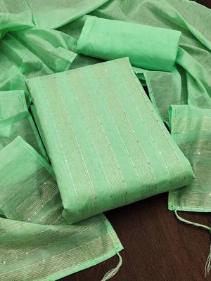 Embellished Unstitched Dress Material 2